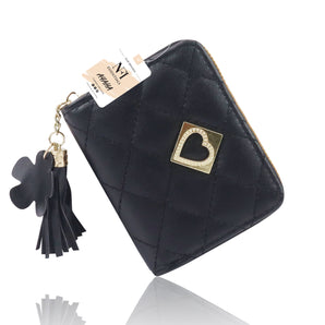 NFI essentials Fashion Soft Fur Semicircle Clutch Wallet for holding Card ,Coin with Zipper