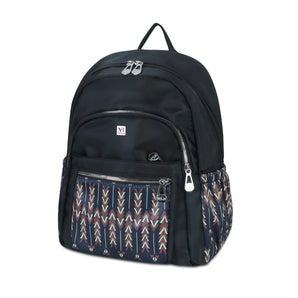 NFI essentials 14 Inch Enthic Printed Backpack for Girls & Boys for School & College Polyester Lightweight Stylish Design Travel Bag Office bags Multipurpose Backpacks