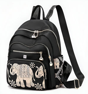 NFI essentials 14 Inch Enthic Printed Backpack for Girls & Boys for School & College Polyester Lightweight Stylish Design Travel Bag Office bags Multipurpose Backpacks