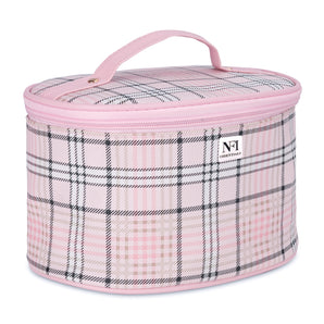 NFI essentials Makeup Pouch, Cosmetic Pouch for Women, Cosmetic Organiser Storage Bag, Vanity Organizer, Make up Pouches, Toiltery Travel Pouche (Pink)