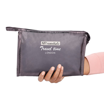 NFI essentials PU Reflective Makeup Pouch for Women, Stylish Pouches for Makeup Accessories - AYAHA ENTERPRISES PRIVATE LIMITED