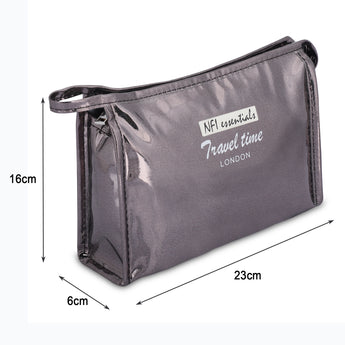NFI essentials PU Reflective Makeup Pouch for Women, Stylish Pouches for Makeup Accessories - AYAHA ENTERPRISES PRIVATE LIMITED