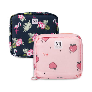 NFI essentials Nylon Print Women Portable Sanitary Napkin Pouch With Zipper Feminine Pad Storing Sanitary Pads for Women - AYAHA ENTERPRISES PRIVATE LIMITED