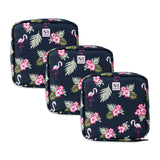 NFI essentials Pack of 3 Nylon Print Women Portable Sanitary Napkin Pouch With Zipper Feminine Pad - AYAHA ENTERPRISES PRIVATE LIMITED