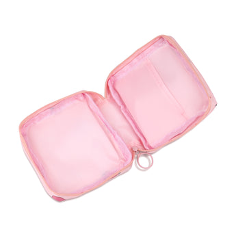 NFI essentials Pack of 2 Nylon Print Women Portable Sanitary Napkin Pouch With Zipper Feminine Pad - AYAHA ENTERPRISES PRIVATE LIMITED