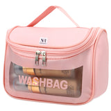 NFI essentials Transparent Cosmetic Bag With Hook, Wash Bag Travel Makeup Bag - AYAHA ENTERPRISES PRIVATE LIMITED