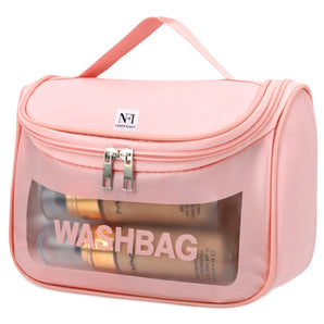 NFI essentials Transparent Cosmetic Bag With Hook, Wash Bag Travel Makeup Bag - AYAHA ENTERPRISES PRIVATE LIMITED
