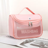 NFI essentials Transparent Cosmetic Bag With Hook, Wash Bag Travel Makeup Bag - AYAHA ENTERPRISES PRIVATE LIMITED