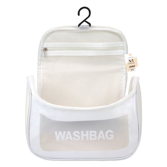 NFI essentials Transparent Cosmetic Bag With Hook, Wash Bag Travel Makeup Bag - AYAHA ENTERPRISES PRIVATE LIMITED