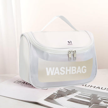 NFI essentials Transparent Cosmetic Bag With Hook, Wash Bag Travel Makeup Bag - AYAHA ENTERPRISES PRIVATE LIMITED