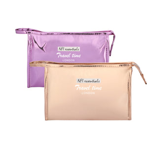 NFI essentials Pack of 2 Makeup Pouch for Women, Stylish Pouches for Makeup Accessories, Cosmetic Pouch