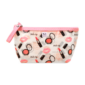 NFI essentials PU Floral Print Makeup Pouch for Women, Stylish Pouches for Makeup Accessories & Travel Organiser, Cosmetic Pouch