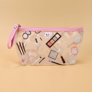 NFI essentials PU Floral Print Makeup Pouch for Women, Stylish Pouches for Makeup Accessories & Travel Organiser, Cosmetic Pouch