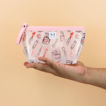NFI essentials PU Floral Print Makeup Pouch for Women, Stylish Pouches for Makeup Accessories & Travel Organiser, Cosmetic Pouch - AYAHA ENTERPRISES PRIVATE LIMITED