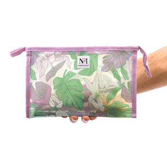NFI essentials PU Floral Print Makeup Pouch for Women, Stylish Pouches for Makeup Accessories & Travel Organiser, Cosmetic Pouch - AYAHA ENTERPRISES PRIVATE LIMITED