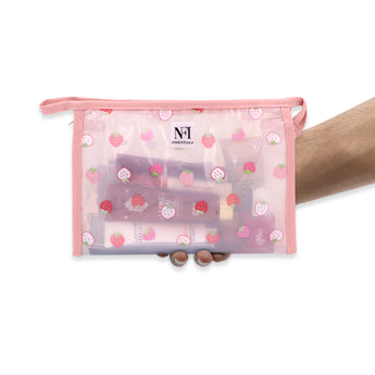 NFI essentials PU Floral Print Makeup Pouch for Women, Stylish Pouches for Makeup Accessories & Travel Organiser, Cosmetic Pouch - AYAHA ENTERPRISES PRIVATE LIMITED