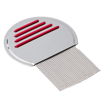 NFI essentials Professional Stainless Steel Lice Comb Treatment Comb for Head Lice Removal Tool for All Hair Types, Metal Plastic Long Teeth, Nit Lice Egg Removal - AYAHA ENTERPRISES PRIVATE LIMITED