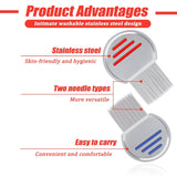 NFI essentials Professional Stainless Steel Lice Comb Treatment Comb for Head Lice Removal Tool for All Hair Types, Metal Plastic Long Teeth, Nit Lice Egg Removal - AYAHA ENTERPRISES PRIVATE LIMITED