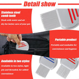 NFI essentials Professional Stainless Steel Lice Comb Treatment Comb for Head Lice Removal Tool for All Hair Types, Metal Plastic Long Teeth, Nit Lice Egg Removal - AYAHA ENTERPRISES PRIVATE LIMITED