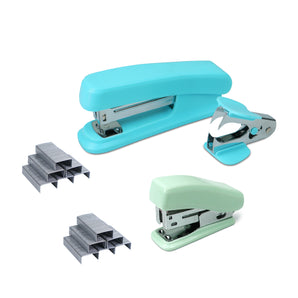 NFI essentials Mini & Medium Staplers Desktop Stapler with Staple Remover & 640 Staples