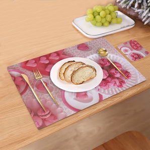 NFI essentials PVC Dining Table Placemat and Tea Coaster Set of 6, Washable Dining Table mat - AYAHA ENTERPRISES PRIVATE LIMITED