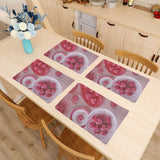 NFI essentials PVC Dining Table Placemat and Tea Coaster Set of 6, Washable Dining Table mat - AYAHA ENTERPRISES PRIVATE LIMITED