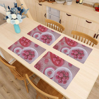 NFI essentials PVC Dining Table Placemat and Tea Coaster Set of 6, Washable Dining Table mat - AYAHA ENTERPRISES PRIVATE LIMITED