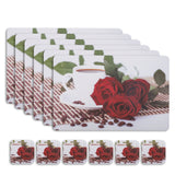 NFI essentials PVC Dining Table Placemat and Tea Coaster Set of 6, Washable Dining Table mat - AYAHA ENTERPRISES PRIVATE LIMITED