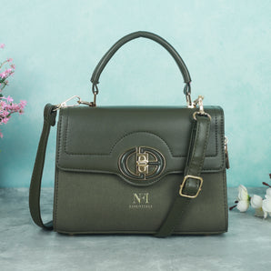 NFI essentials Satchel Bags Ladies Purse Handbag Premium Women Shoulder Travel Bag for Work Gifts for Wife/Mother/Sister Stylish Office College Party Bag