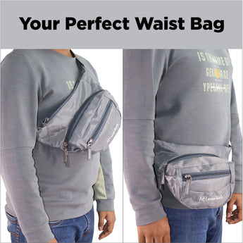 NFI essentials Waist Travel Handy Hiking Zip Camera Pouch Money Phone Belt Sport Bag Bum Multipurpose Belt Bag for Men and Women - AYAHA ENTERPRISES PRIVATE LIMITED