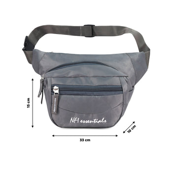 NFI essentials Waist Travel Handy Hiking Zip Camera Pouch Money Phone Belt Sport Bag Bum Multipurpose Belt Bag for Men and Women - AYAHA ENTERPRISES PRIVATE LIMITED
