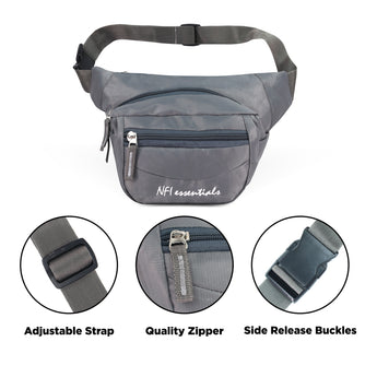 NFI essentials Waist Travel Handy Hiking Zip Camera Pouch Money Phone Belt Sport Bag Bum Multipurpose Belt Bag for Men and Women - AYAHA ENTERPRISES PRIVATE LIMITED