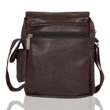 NFI essentials Men's Leather Side Bag Stylish Cross Body Travel Office Business Messenger Bag for Men & Women (Dark Brown) - AYAHA ENTERPRISES PRIVATE LIMITED