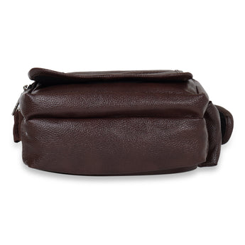 NFI essentials Men's Leather Side Bag Stylish Cross Body Travel Office Business Messenger Bag for Men & Women (Dark Brown) - AYAHA ENTERPRISES PRIVATE LIMITED