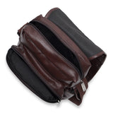 NFI essentials Men's Leather Side Bag Stylish Cross Body Travel Office Business Messenger Bag for Men & Women (Dark Brown) - AYAHA ENTERPRISES PRIVATE LIMITED