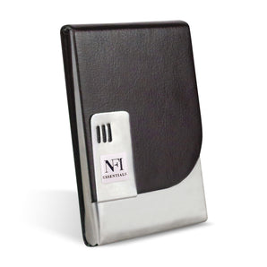 Ayaha PU Leather and Stainless Steel Credit Card Holder, Professional Business Card