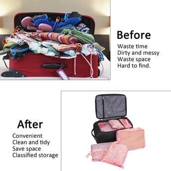 NFI essentials Set of 7 Cube Storage Organizer Bags Clothes Packing Storage Travel Organizer, Cosmetic, Underwear, Shoes, Luggage Organizer - AYAHA ENTERPRISES PRIVATE LIMITED