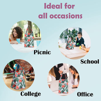 NFI essentials Printed Lunch Bag Thermal Portable Tiffin Bag for Food Travel & Picnic - AYAHA ENTERPRISES PRIVATE LIMITED