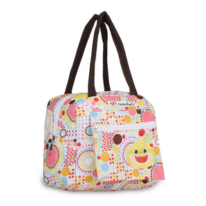 NFI essentials Printed Lunch Bag Thermal Portable Tiffin Bag for Food Travel & Picnic