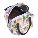 Printed Lunch Bag, Thermal Portable Tiffin Bag for Food Travel, Picnic, Office (Multicolor) - AYAHA ENTERPRISES PRIVATE LIMITED