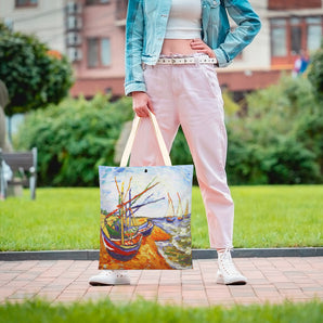 NFI essentials Canvas Printed Tote Bag for Women with Tich Button, Casual Handbag - AYAHA ENTERPRISES PRIVATE LIMITED