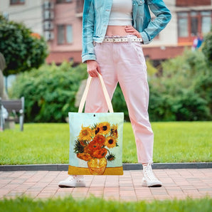 NFI essentials Canvas Printed Tote Bag for Women with Tich Button, Casual Handbag - AYAHA ENTERPRISES PRIVATE LIMITED
