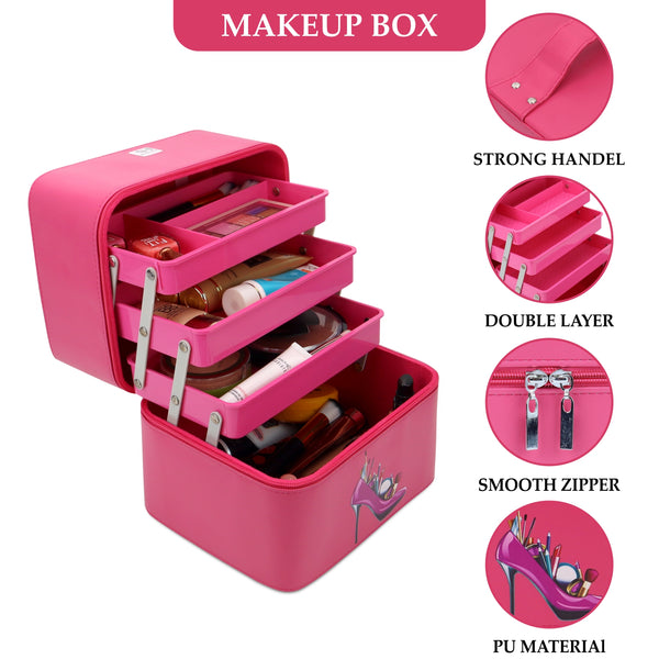 NFI Essentials Piece Makeup Box Cosmetic Box Jewellery Box Trousseau Box  Vanity Box, Set of 2