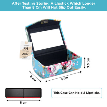 NFI essentials Floral Lipstick Case Holder with Mirror - AYAHA ENTERPRISES PRIVATE LIMITED