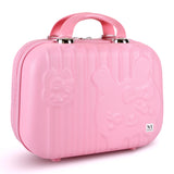 NFI Essentials ABS Hard Shell Vanity Cases for Women Travel Portable Carrying Cosmetic Case Suitcase Organizer Makeup Storage Box for Girls Toiletries Bag Pink - AYAHA ENTERPRISES PRIVATE LIMITED