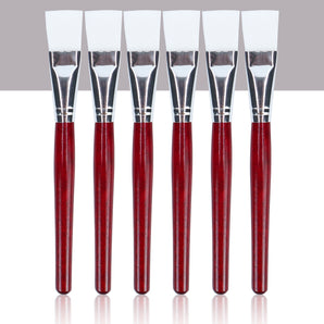 NFI essentials Pack of 6 Square Foundation Brush for Liquid Cream Makeup Professional Flat Face Mask Brush for Facial Premium Soft Synthetic Brush for Blending Cosmetics