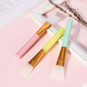 NFI essentials Professional Facial Applicator Silicone Face Mask Brush Set of 3 For Facial Mask, Eye Mask, Cream, Mud, Clay, Mixed Mask Cosmetic Brushes