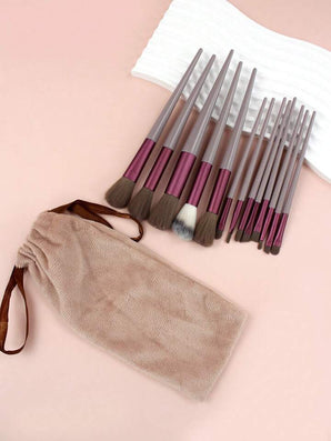 NFI essentials Professional Synthetic Soft Bristle Makeup Brush Set of 13 For Face & Eye Cosmetic Accessories Brushes Kit For Eyeshadow, Powder, Lip, Eyebrow