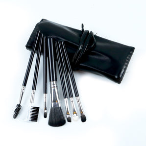 NFI essentials Professional Synthetic Soft Bristle Makeup Brush Set of 7 For Face & Eye Cosmetic Accessories Brushes Kit For Eyeshadow, Powder, Lip, Eyebrow (Copy)