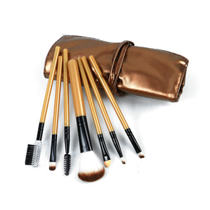 NFI essentials Professional Synthetic Soft Bristle Makeup Brush Set of 7 For Face & Eye Cosmetic Accessories Brushes Kit For Eyeshadow, Powder, Lip, Eyebrow